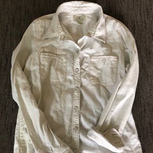 Lucky white denim button up